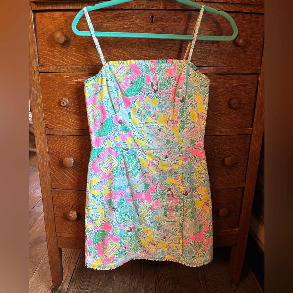 Lilly Pulitzer Vibrant Pink and Green Dress